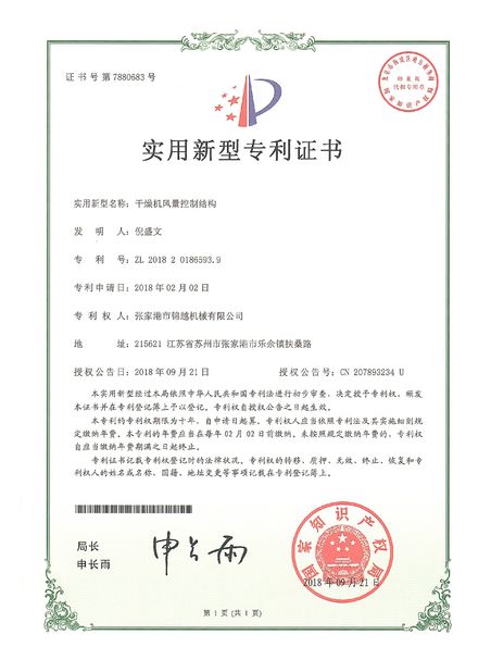 Chiny Zhangjiagang Jinguan International Trade Co., Ltd. Certyfikaty